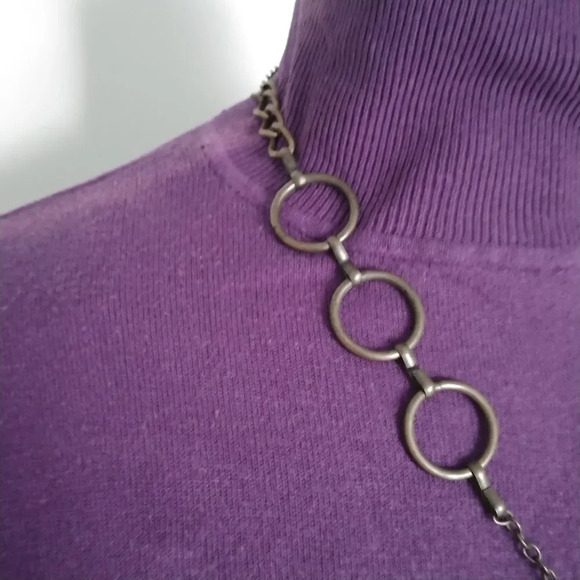 Metallic Brown Coloured Chain with  Glass Beads - Picture 2 of 8